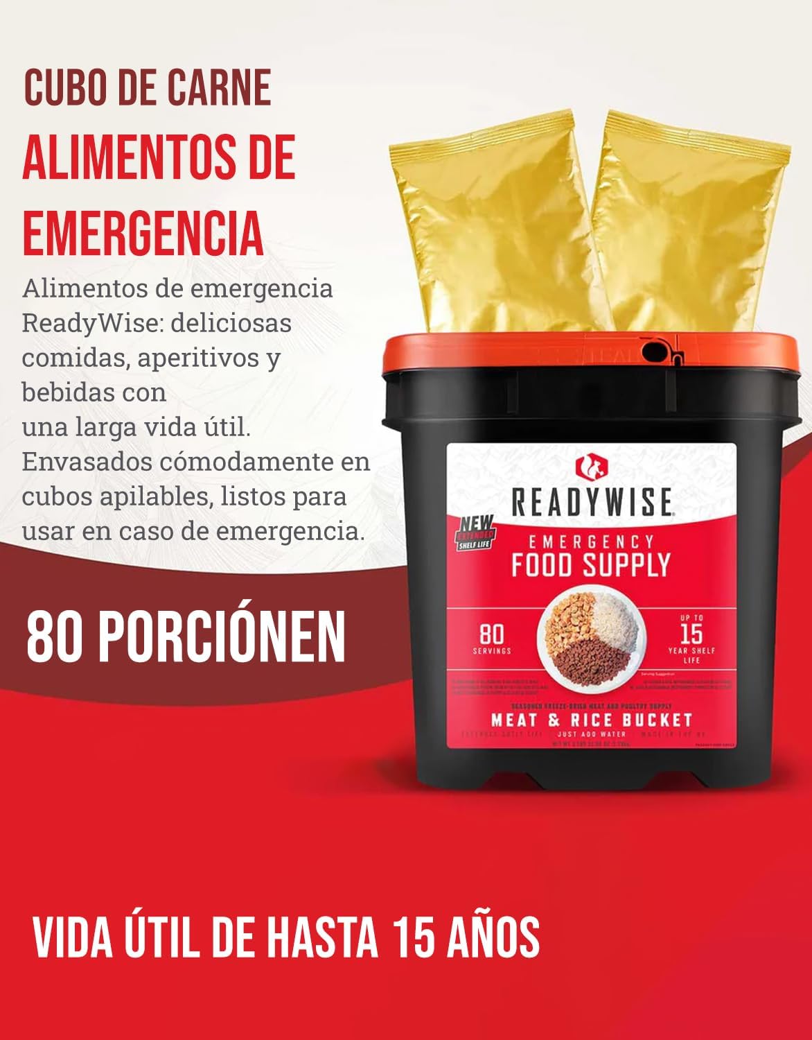 Porciones individualizadas de comida liofilizada una vez listas para rehidratar