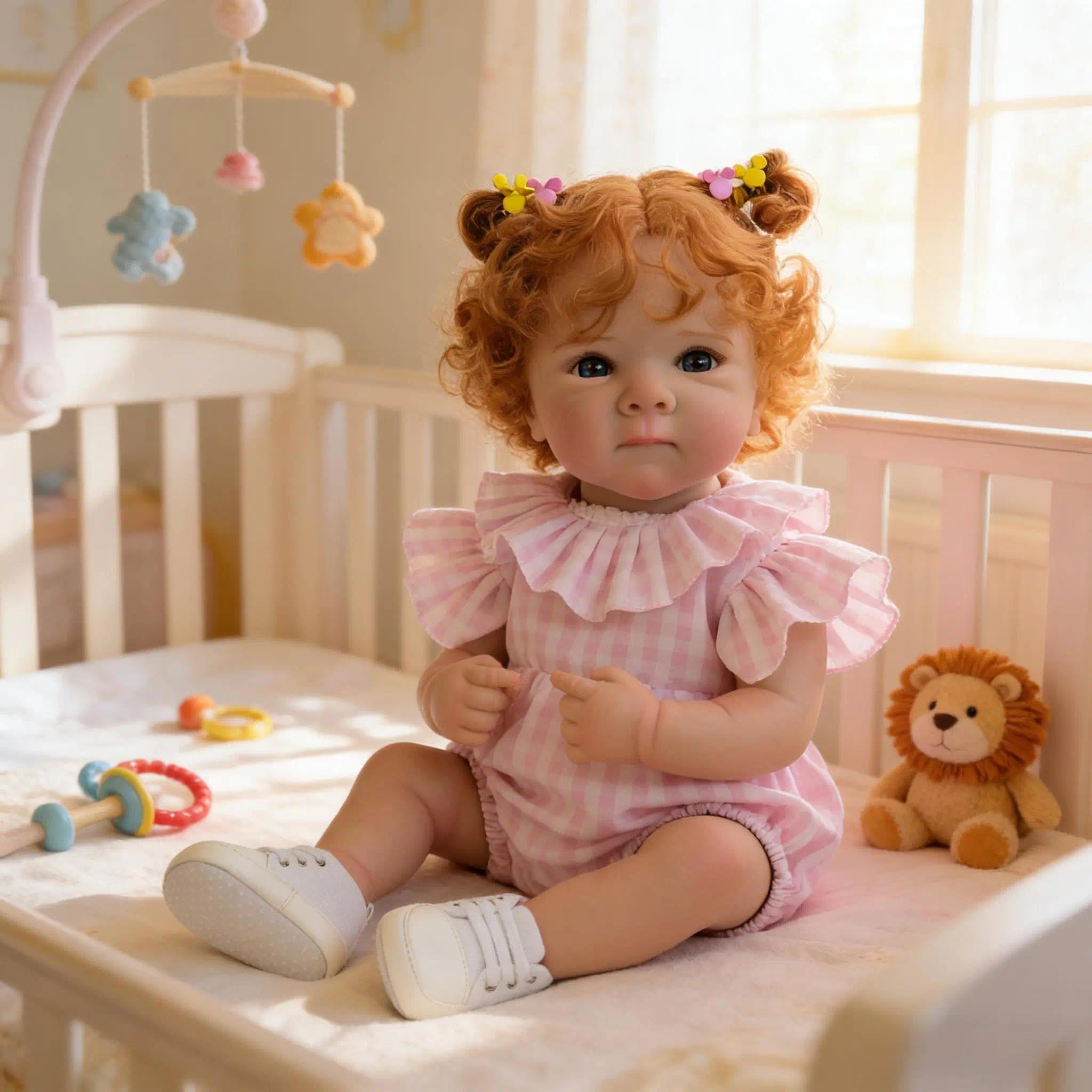 Zero pam Reborn Baby Dolls Silicone Full Body 18 Inch Realistic Baby Doll Reborn Girl Dolls Anatomically Correct Real Life Babies Doll With Brown Hair For Girls Toys - Image 2