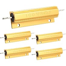BokWin 5 PCS 100W 8Ohm Wirewound Resistor | 5% Tolerance, Aluminum Shell, Gold Load Equalizing, For Ring Doorbell, Car Light, Audio, Elevator