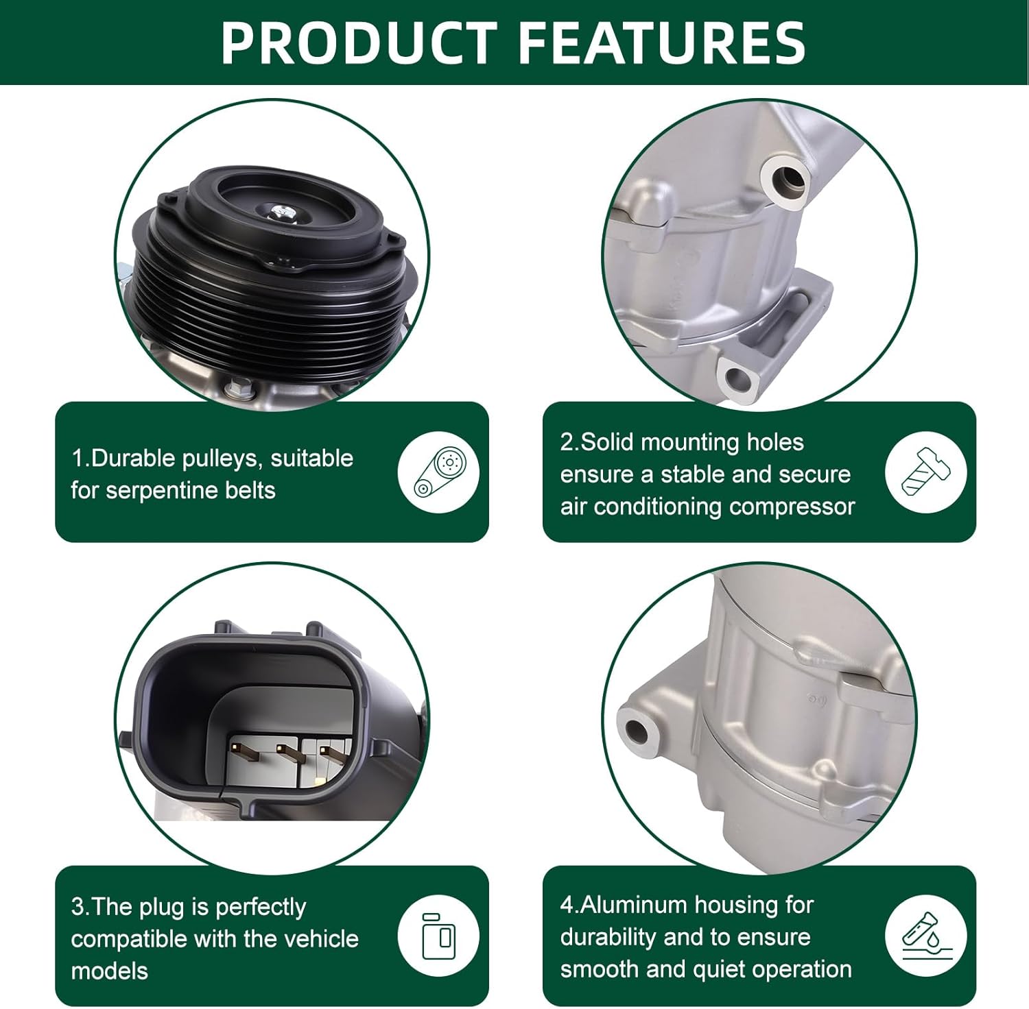 98315 A/C Compressor with Clutch Compatible with 2010-2015 Lexus RX350, 2013-2016 Sienna, 2011-2013 Highlander 3.5L, 2013-2018 ES350, 2011 2012 Sienna 3.5L