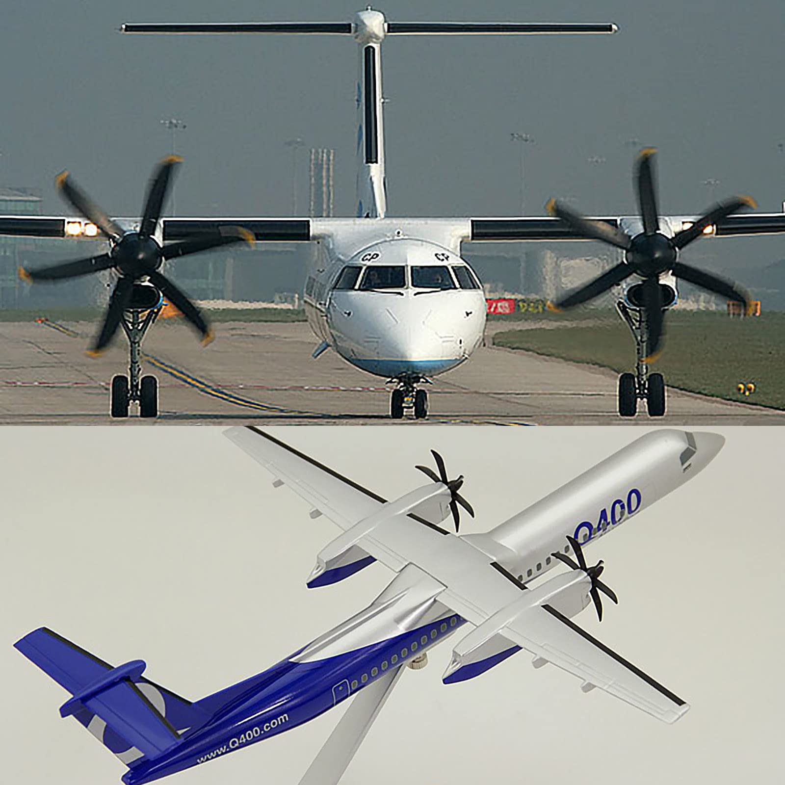 Amazon.co.jp: ボンバルディアダッシュ8 Q400 1/100飛行機モデルエア 