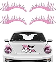 Vista 18 de x xotic tech Pestañas de coche de 18 x 8 pulgadas para faros de coche, luces antiniebla, calcomanías, insignias, divertidas y bonitas, calcomanías