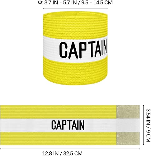 Miniatura 9 de Brazalete deportivo unisex de capitán, ajustable para entrenamiento de fútbol, adultos y jóvenes, banda elástica para el brazo del capitán,
