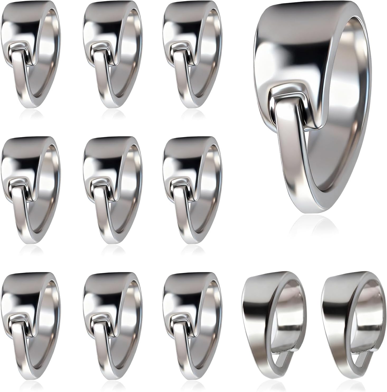 100Pcs Pinch Bail Clasps for Necklace Pendant (18K Gold Plated) | Sturdy, Groove Design, Brass, Pendant Charm Findings