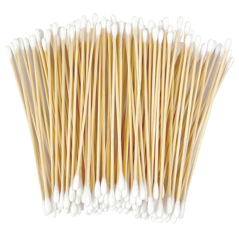 Hastes de Algodão Longas com Duas Pontas eyxformula, 200 Unidades, Hastes de Bambu FSC