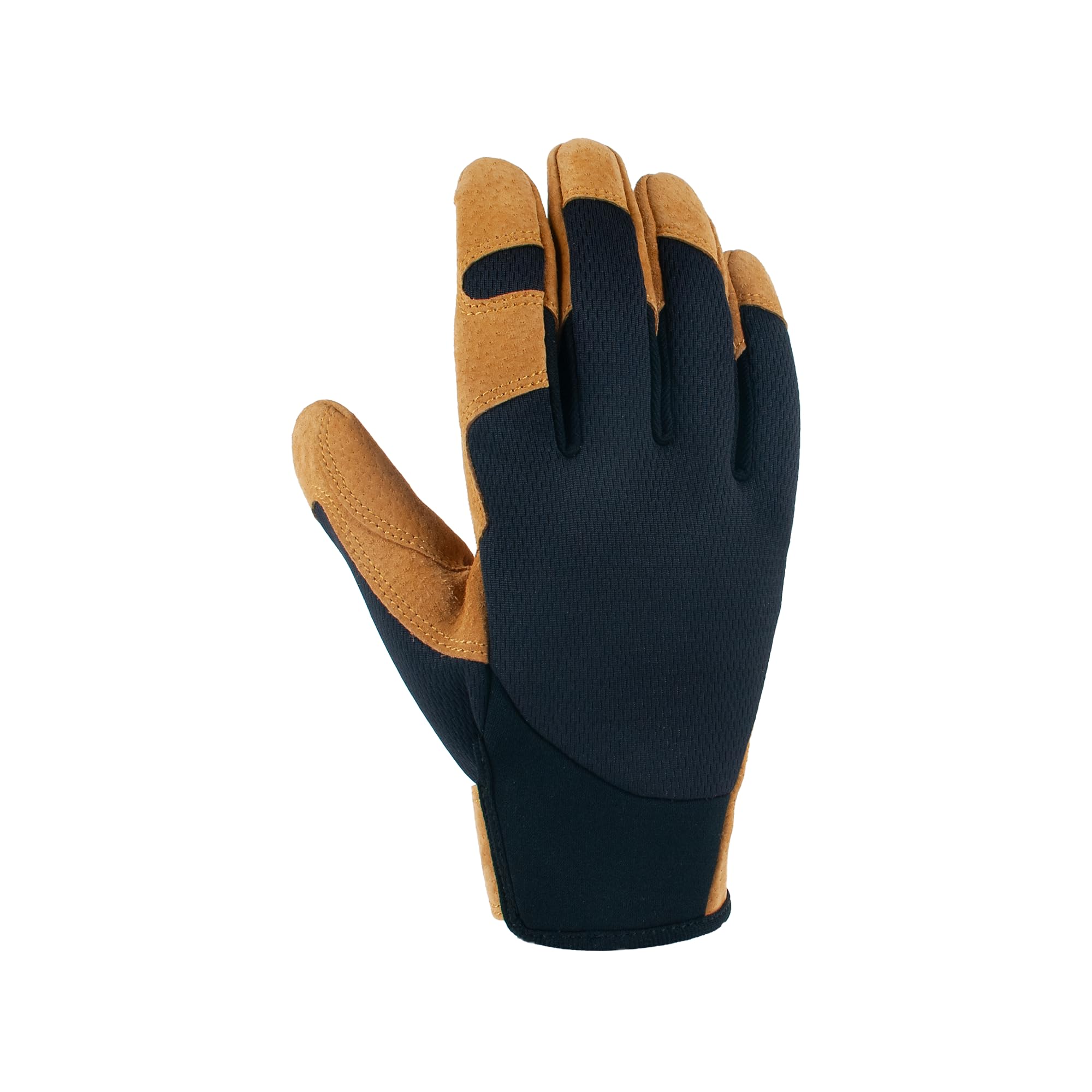Carhartt Guantes de cuero de alta destreza para hombre, Cebada Negra, Medium