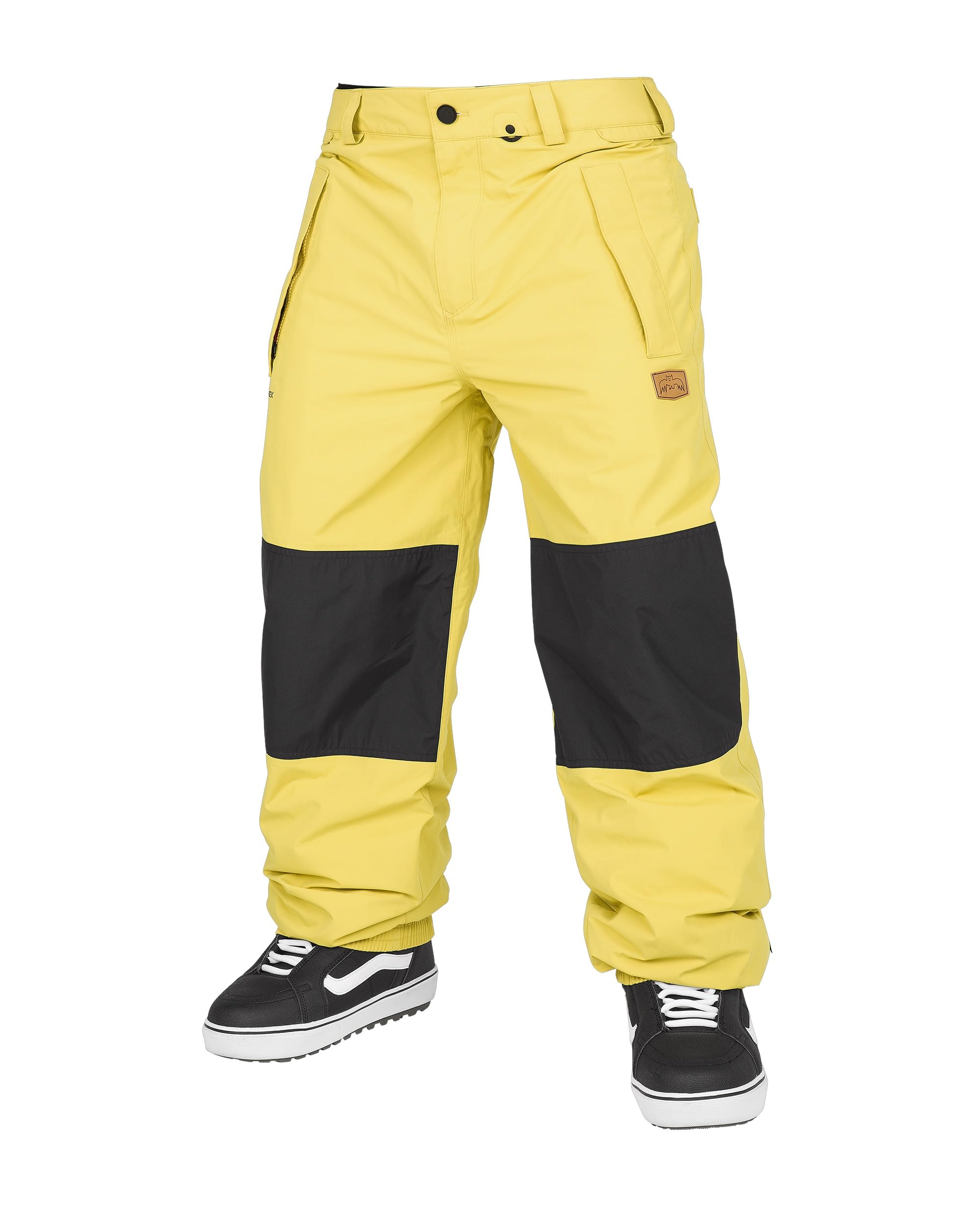 Volcom Men's Longo Gore-Tex Baggy Fit Snowboard Pant Dark Yellow