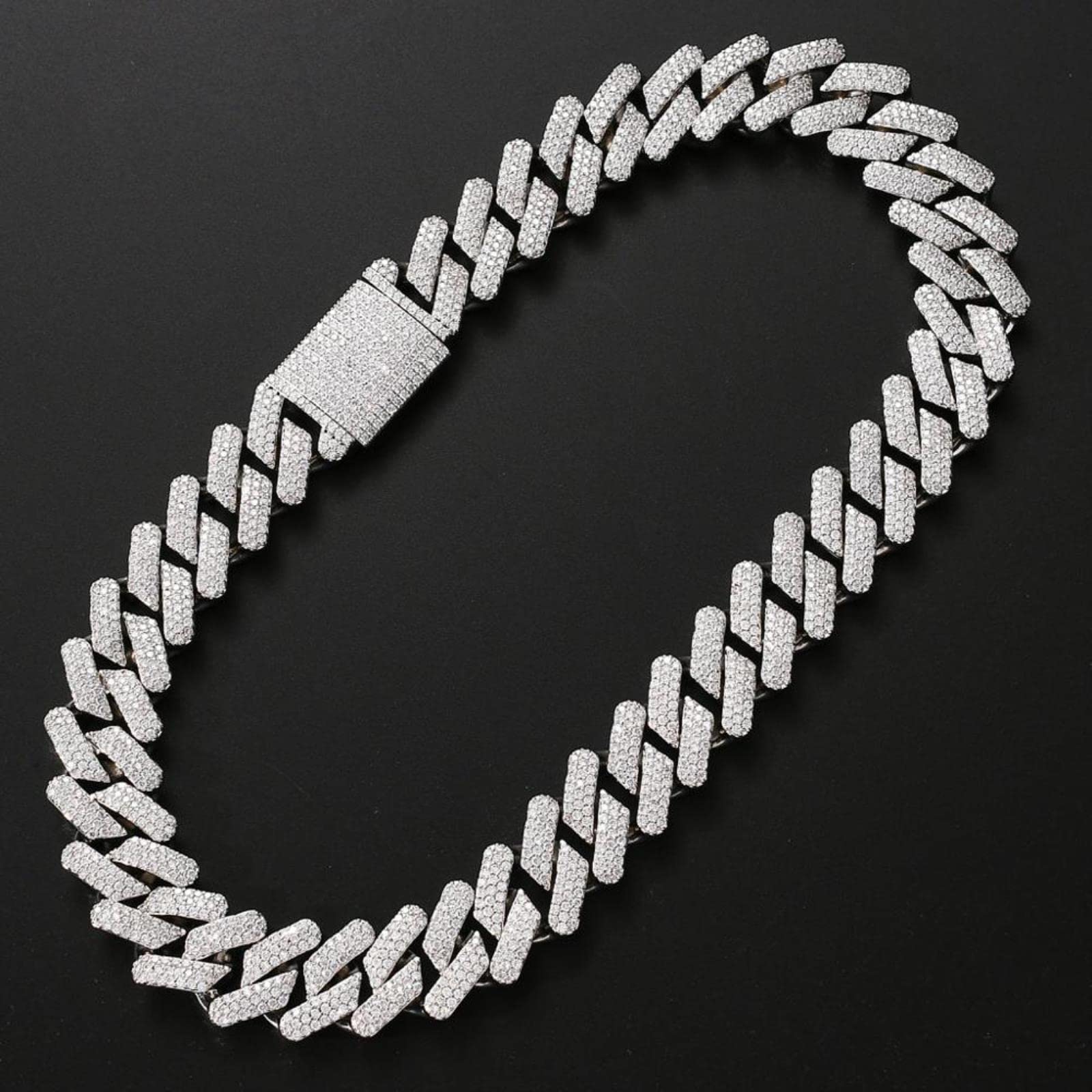 zxcs 20MM Iced Out Chains For Men Miami Cuban Link Necklace Luxury zxcs 20MM Iced Out Chains For Men Miami Cuban Link Necklace Luxury