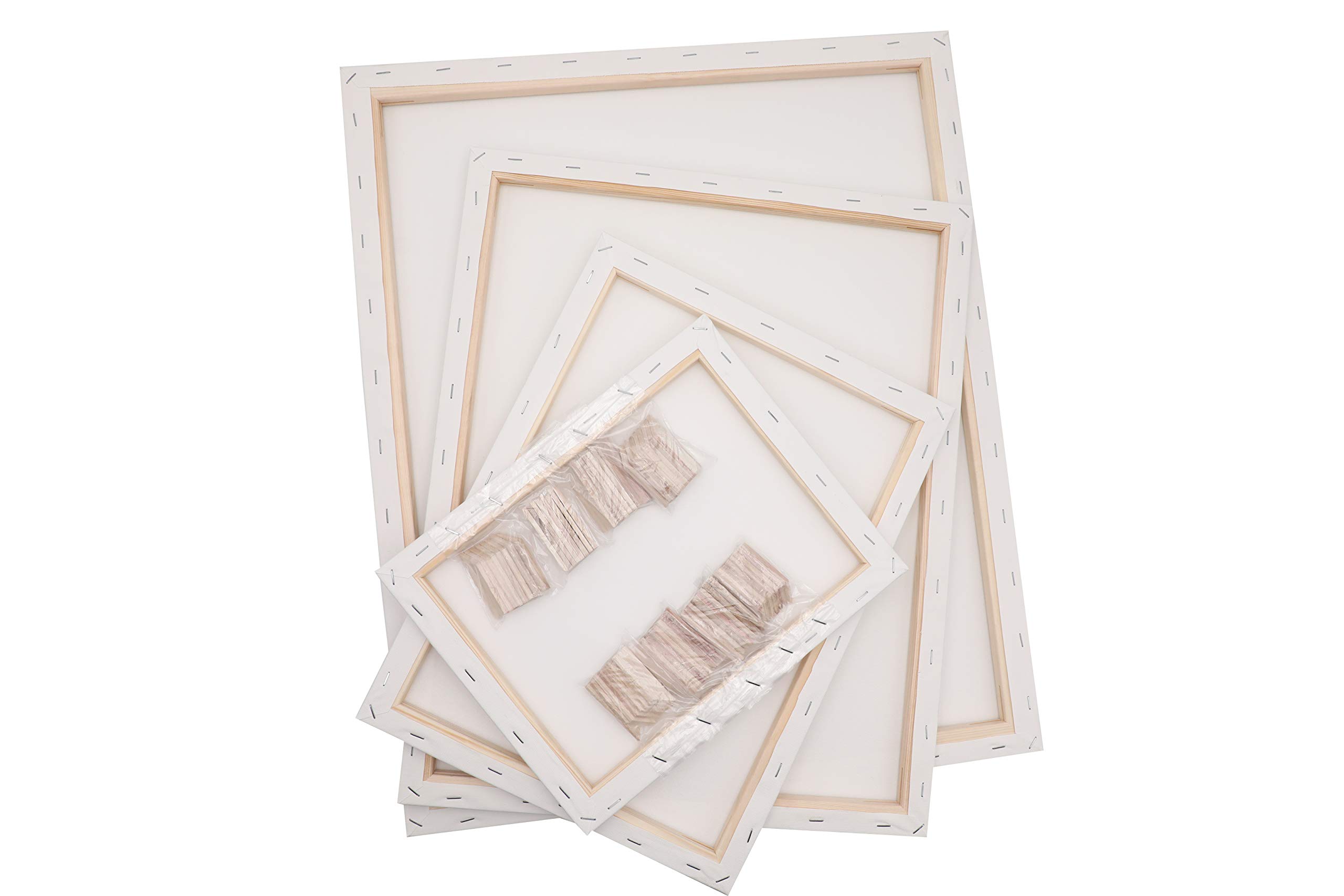 Artme Tela intelaiate 8 pezzi 280GSM 100% cotone bianco grana media per acrilico/olio