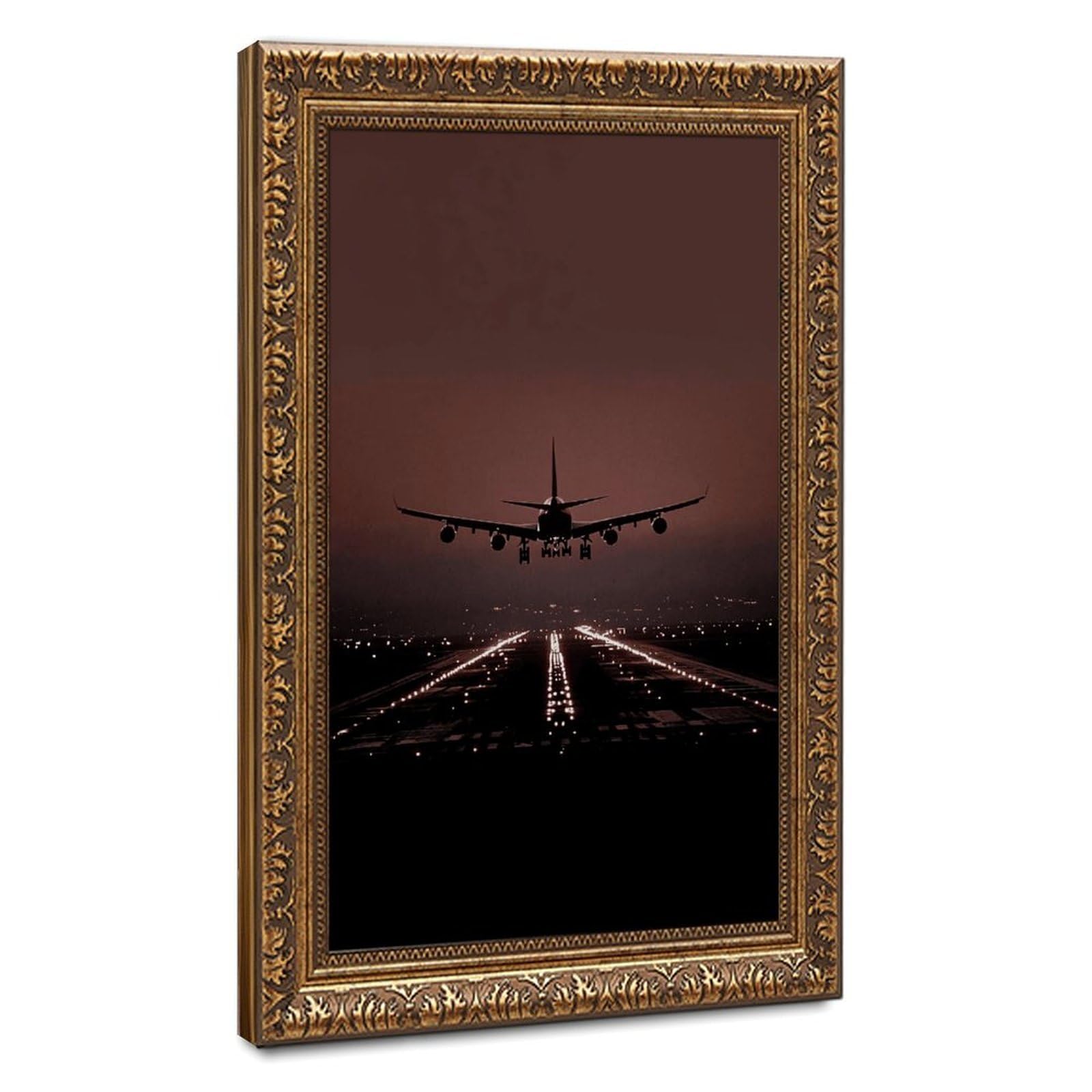 Airplane Landing On Runway Poster Canvas Poster for Office Decor Gift