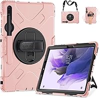 Vista 1 de SUPFIVES Funda para Samsung Galaxy Tab S7 FE de 12.4 pulgadas 2021: [Grado militar mejorado] funda protectora de silicona suave de cuerpo completo