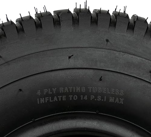 Miniatura 8 de SUNROAD Juego de 2 neumáticos de 18 x 9.50-8 para césped y jardín de 18 x 9.50-8 18 x 9.50 x 8 pulgadas, repuesto para equipos de césped comercial,