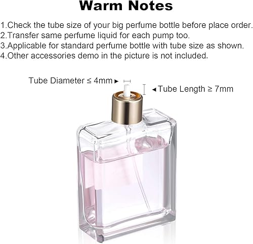 Miniatura 5 de Honoson 12 paquetes de bomba dispensadora de perfume, bomba de recarga de perfume, dispensador cosmético, herramienta de transferencia para viaje,