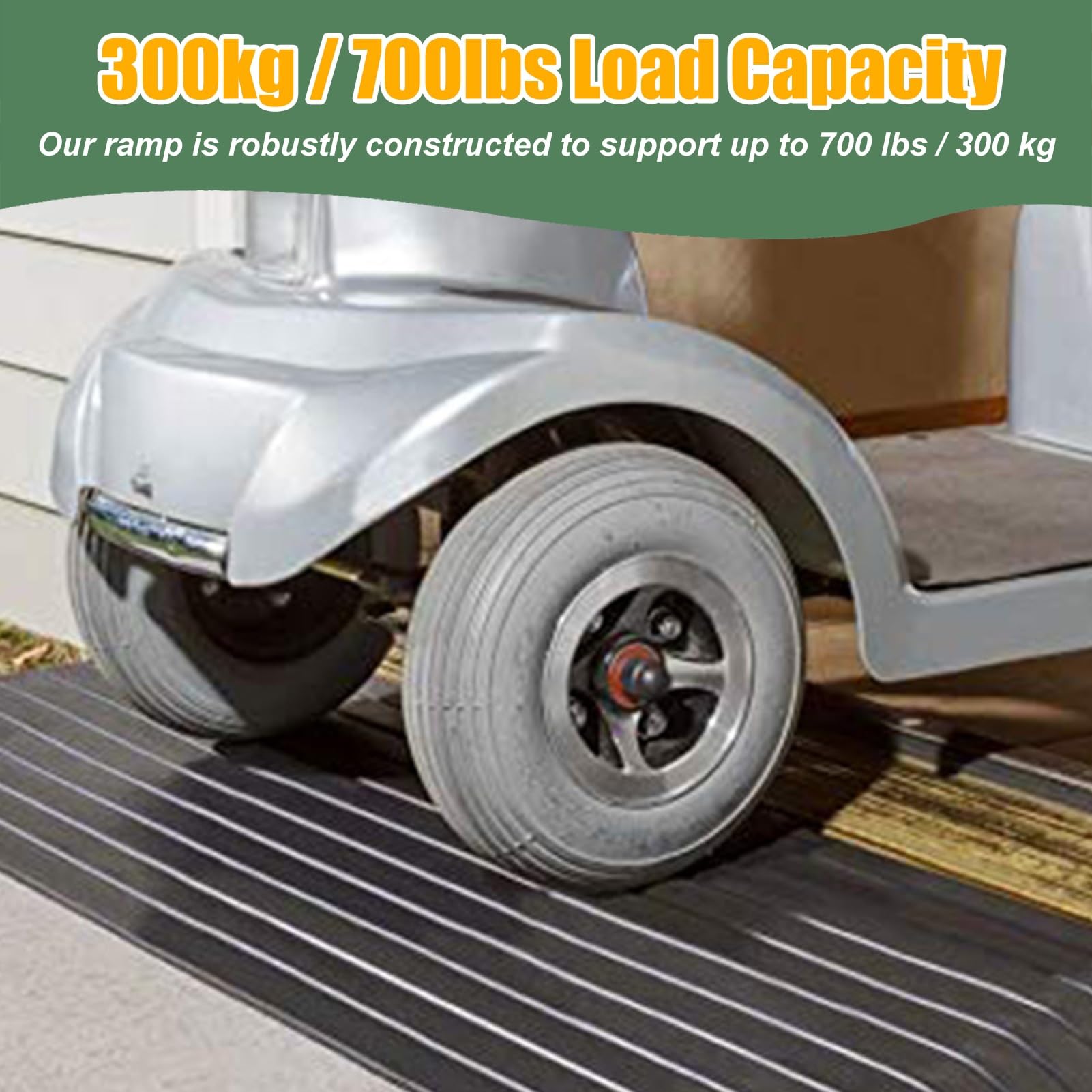 Rampas para Silla de Ruedas Coches Motos Rampas de Umbral para Sillas de Ruedas, Rampas Portátiles de Transición de Goma Recortables(90x15x2cm (35.4x5.9x0.8))
