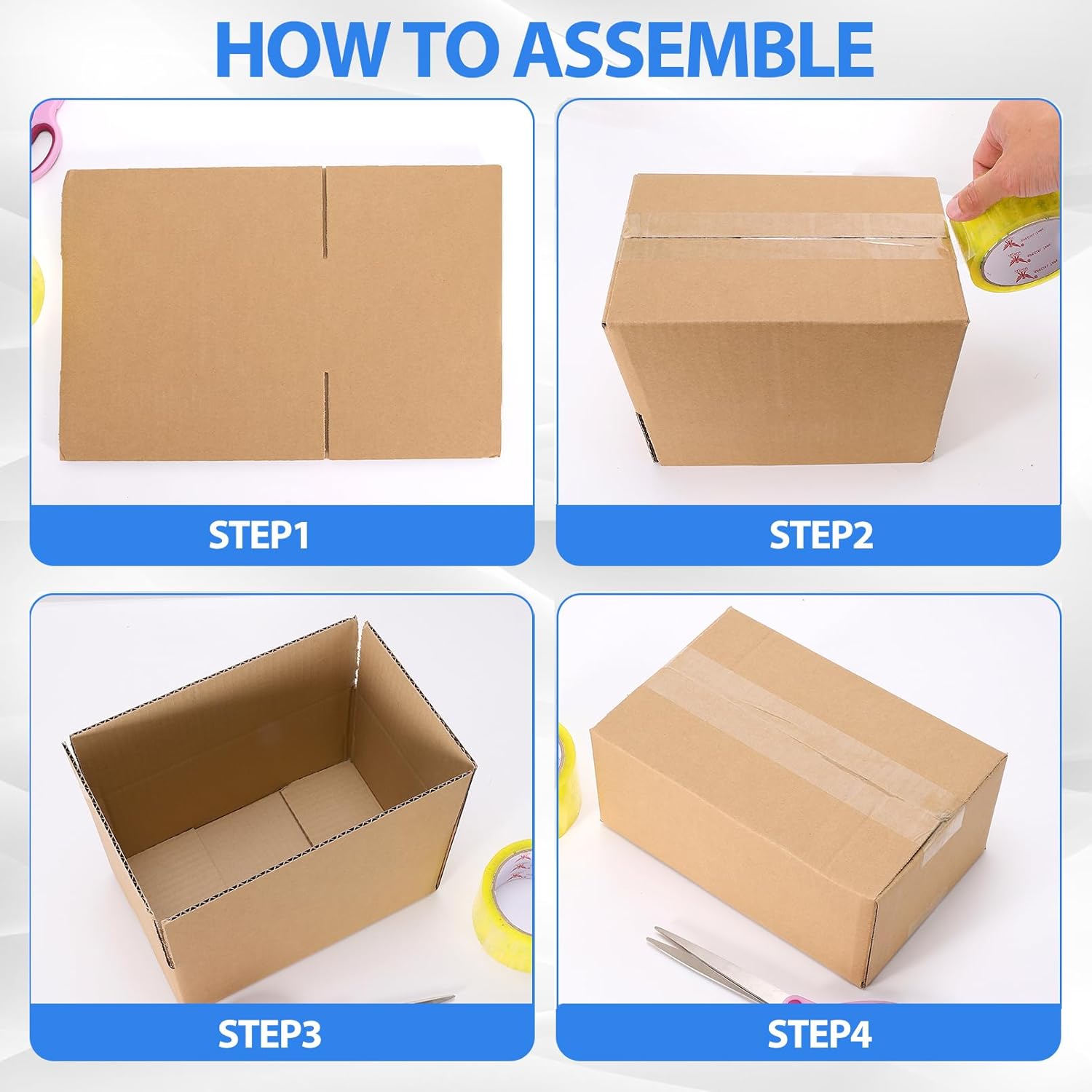 Shipping Boxes,25 Pack Brown Corrugated Cardboard Boxes,Small Cardboard Shipping Boxes,Kraft Mailing Boxes for Small Business Packaging Shippings and Storing(9x6x4in)