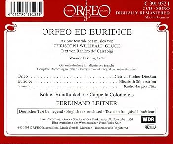 オルフェオとエウリディーチェ歌劇 グルック Amazon.co.jp: グルック:歌劇「オルフェオとエウリディーチェ