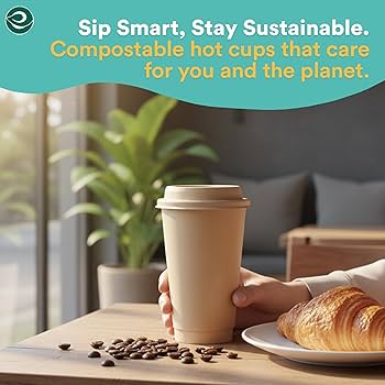 Tazzina Da Caffè Compostabile (50-500 Pezzi) (Ingeo) Con Coperchio - Foto 2