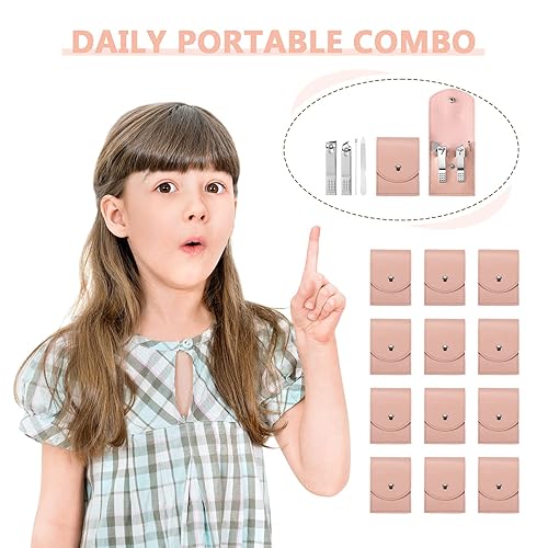 Miniatura 5 de Geosar Juego de 12 juegos de manicura, cortaúñas, kit de pedicura de acero inoxidable, juego de pedicura profesional, kits de aseo para el cuidado