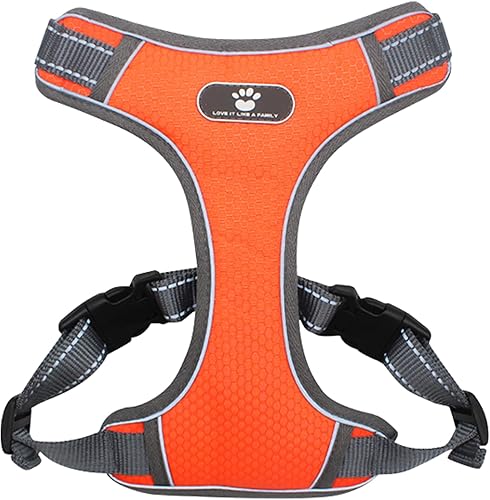 Arnés reflectante ajustable sin tirones para perro, arnés reflectante sin estrangulamiento, a prueba de escapes, arnés para perros pequeños,