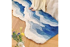 Ocean Waves Decor: A Tranquil Coastal Haven with Our Wave-Shaped Rugs