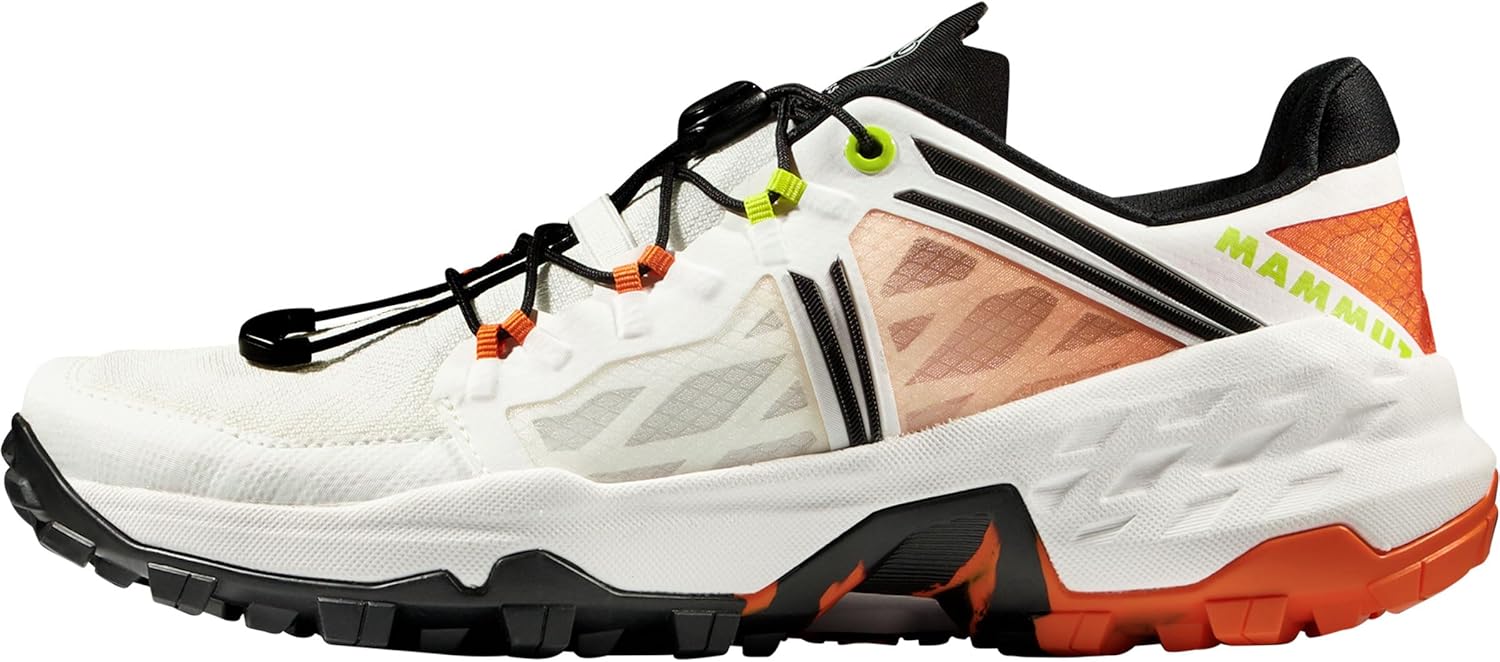 Mammut Sertig Low Trail Running Shoe - Women's, White/Dark Tangerine, 8.5