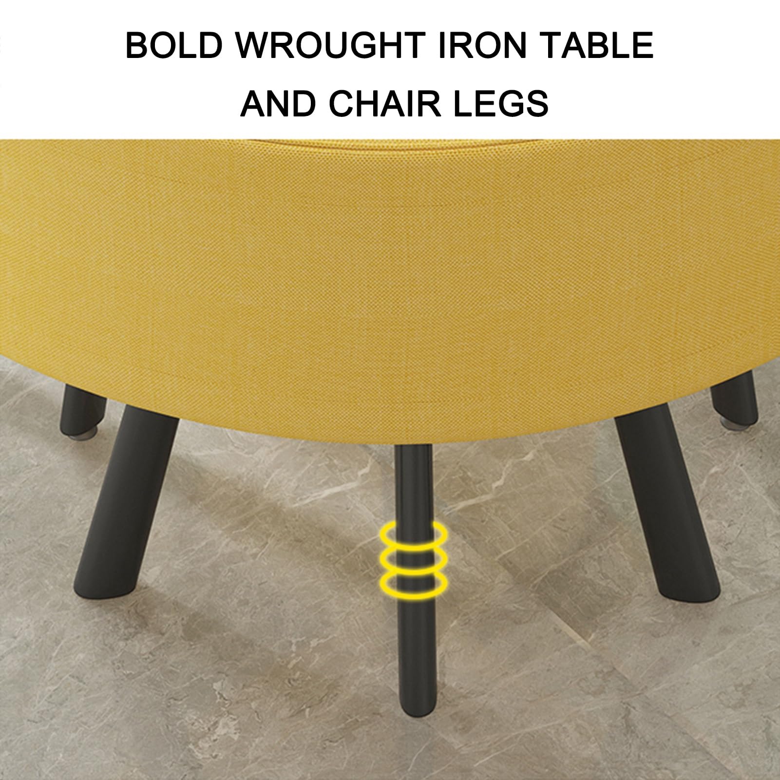 HARELA Small Office Reception Room Club Table and Chair Set, Dining Round Table Soft Backrest Seat, Cafe Balcony Living Room Simple Round Dining Table, Modern Style Furniture (Color : Apricot)
