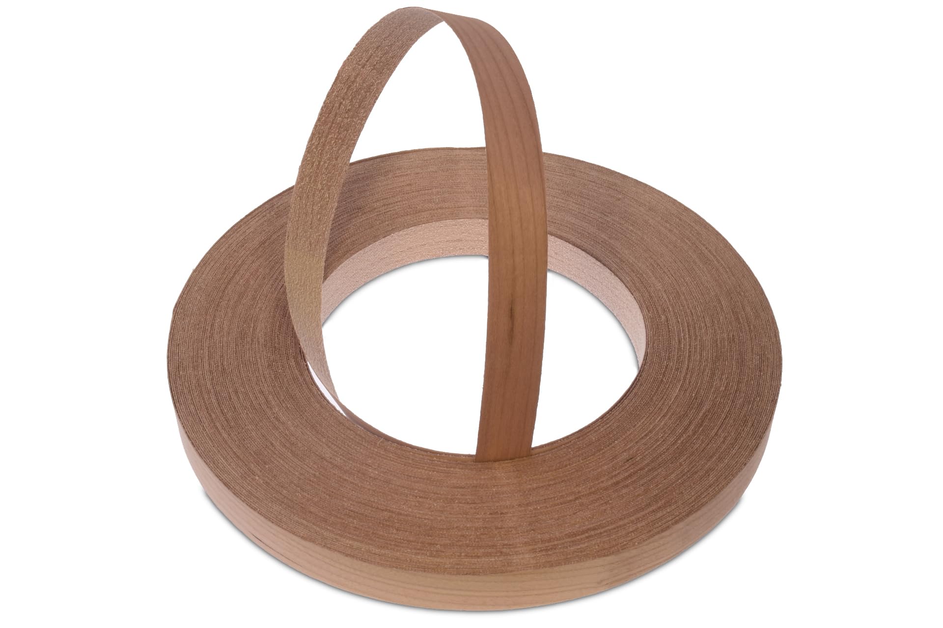 Woodpress Pinkish Brown Woodpress® 22Mm Real Cherry Wood Pre-Glued Veneer Edging Tape – 50M Trade Roll – Iron-On Wood Application