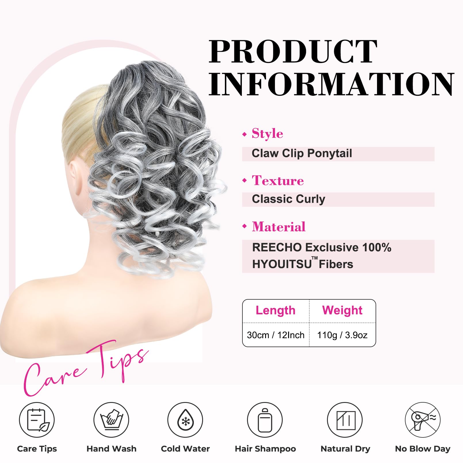 REECHO 12" Ponytail Extension - Image 2