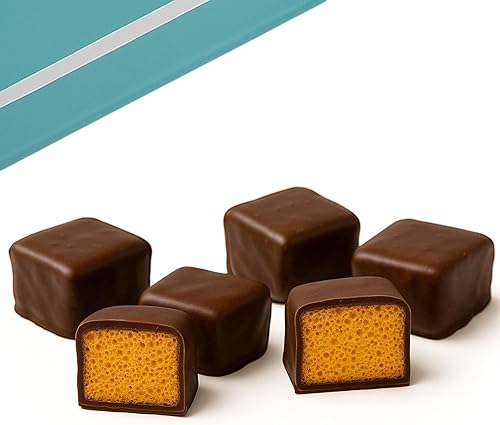 Andy Anand - Esponja belga de panal de abeja con leche y chocolate negro hecho en casa, con un sabor increíble, delicioso y divino en caja de regalo