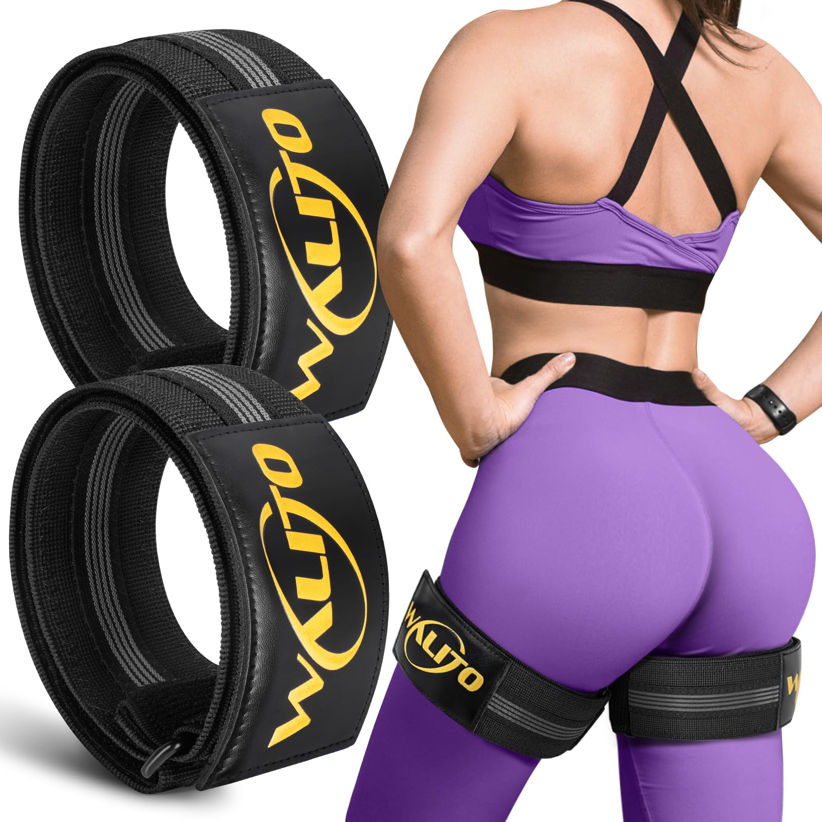 BFR Booty Bands for Women Glutes - Blood Flow Restriction Bands with Weekly Plan for Legs, Butt & Hip Building, Occlusion Bands for Workouts, Best Fabric Bands for Squat Butt & Thigh