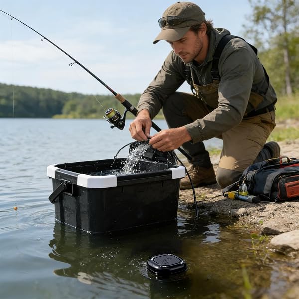 Pond Fountain Aerator - Powerful Floating Waterproof Ponds Oxygen Pump Perfect for Outdoor Garden Patio Lawn Park Landscaping Porch Water Feature Decoration and Oxygenation - 3