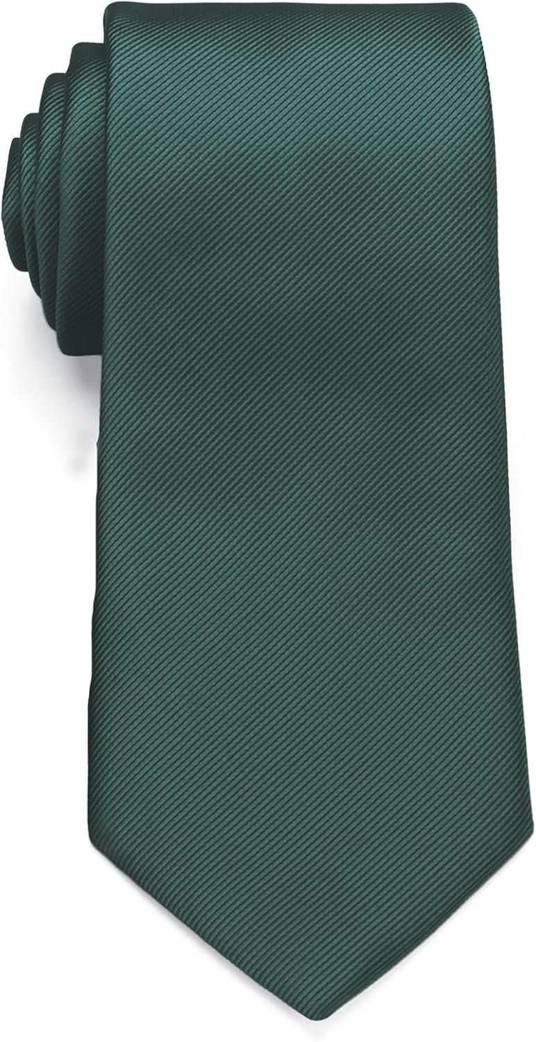 Men's Ties Solid Color Formal Necktie, Black Ties for Men, 3.15" Plain Neck Tie for Business, Wedding, Office