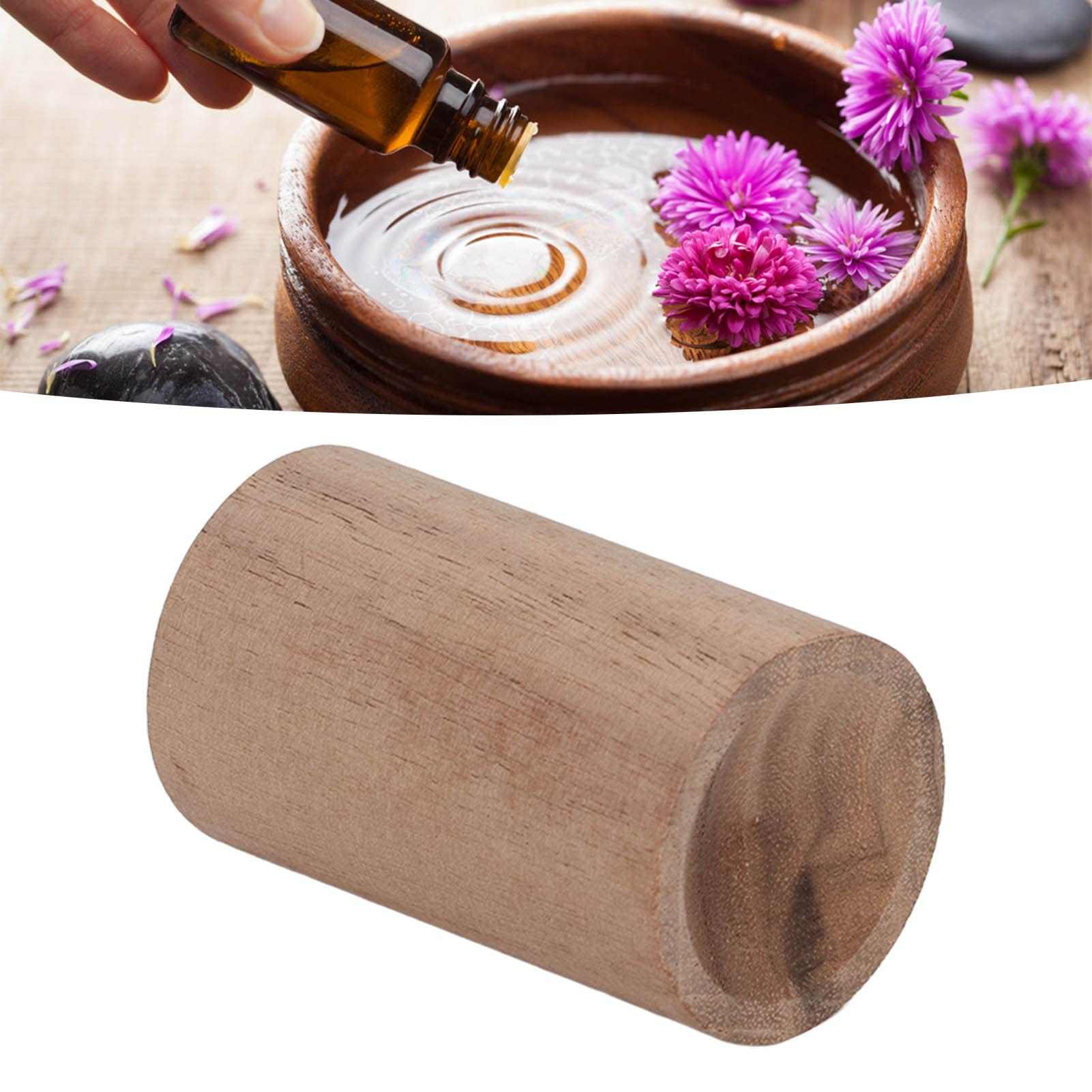 Cyrank 15 Stück Mini Holzdiffusor – Für ätherische Öle Im Auto, Schlafzimmer, Büro | Aus Buchenholz