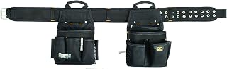 CLC Custom Leathercraft 5609 3-Piece 20-Pocket Electrical Tool Belt - Durable Ballistic Poly, Adjustable 29-46" Waist