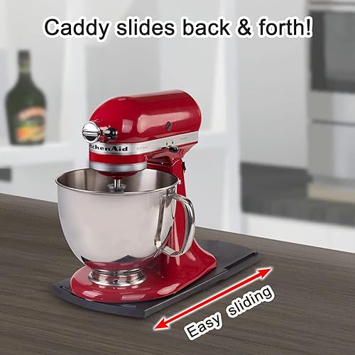 Miniatura 5 de Bruvoalon Bandeja deslizante para electrodomésticos de cocina, deslizador para cafetera, cafetera, tostadora, batidora KitchenAid, licuadoras y