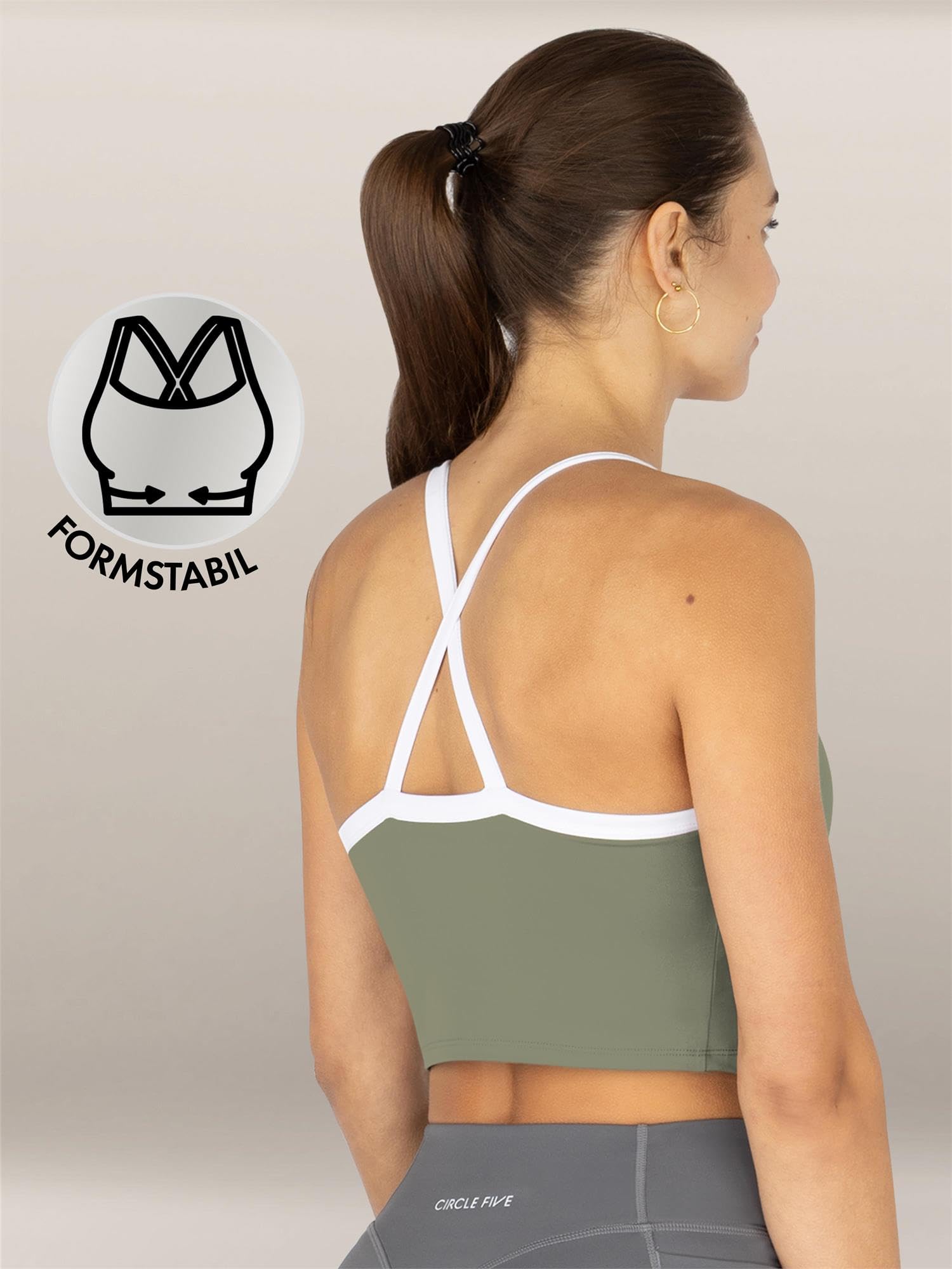 normani Damen Sport-Tank Top 2er-Set – Mit herausnehmbaren Cups & gekreuzten Spaghettiträgern – Bequem, atmungsaktiv & für Yoga, Fitness & Training