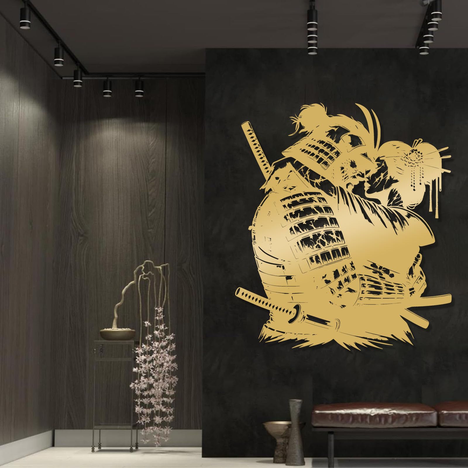Amazon.com: Samurai & Geisha Embrace Metal Wall Art, Metal Samurai