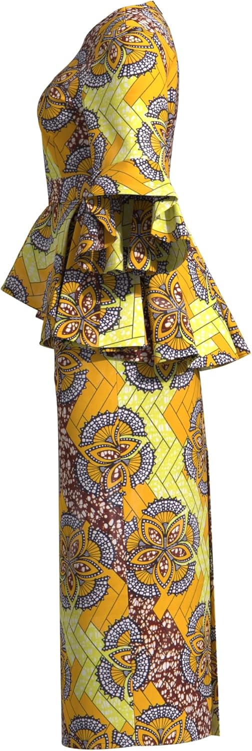 ABCWAX African Women's Dresses 2 Piece Tops and Skirts Ankara Dashiki Traditional Printed Fabrics for Wedding Party - Image 4