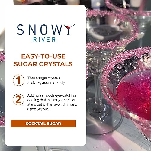 Miniatura 4 de Snowy River Azúcar de cóctel con sabor a pan de jengibre navideño añade glamour y sabor sensacional a tus cócteles, margaritas, bebidas y otras