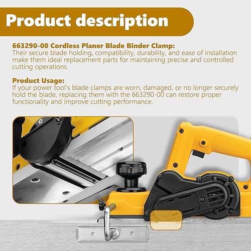 Miniatura 4 de Abrazaderas de hoja de repuesto para sierras circulares Dewalt que sustituyen a 663290-00 66329000 se adapta a D26677K D26676 DCP580B D2677K DCP580