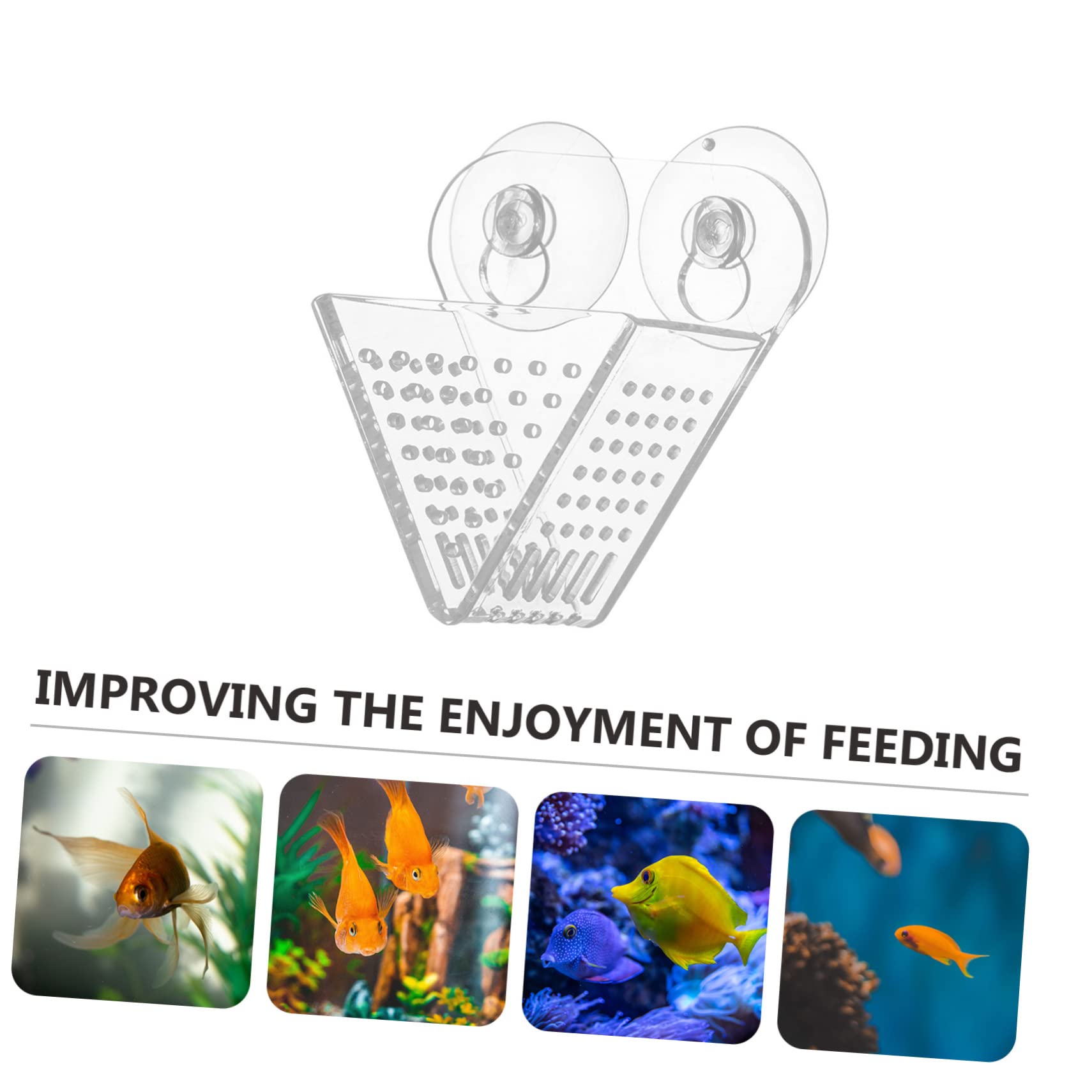 BESPORTBLE 3piezas Alimentador De Acuario Doble Ventosa Dispensador De Comida para Peces Herramienta para Alimentar Gusanos De Accesorio para Tanques De Agua Dulce