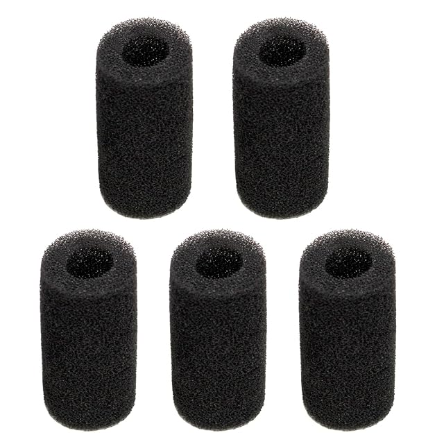 LEELOU Esponja de prefiltro para acuario, 5 unidades, color negro, prefiltro