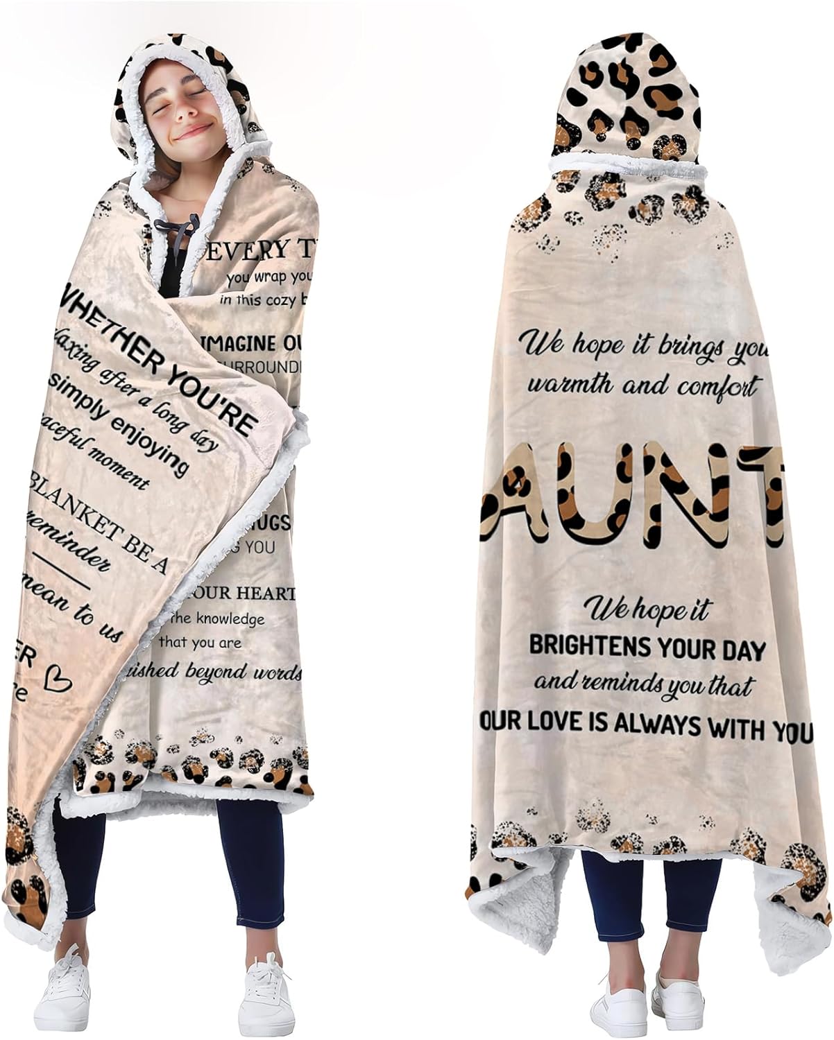 Aunt Gifts Wearable Blankets, Gifts for Aunt from Niece
