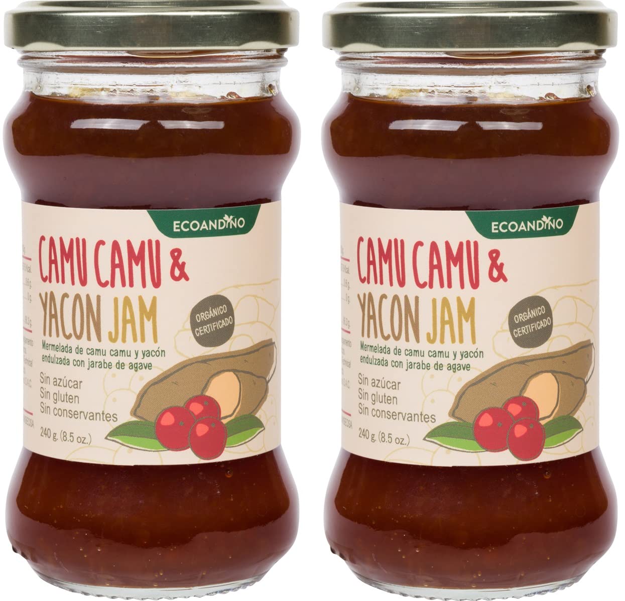 Organic Camu Camu and Yacon Jam 17 oz (480g) Camu Camu