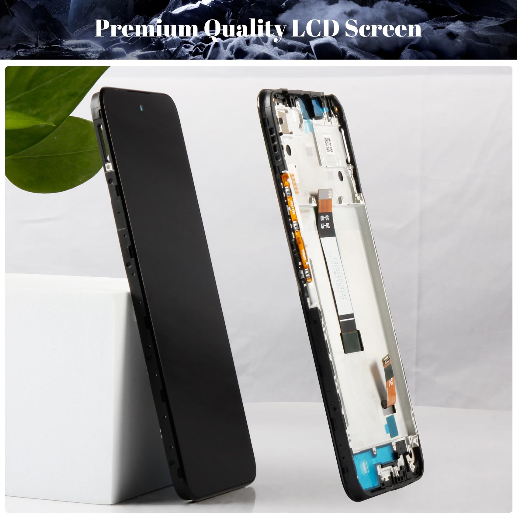 Per Xiaomi Redmi 12 5G Schermo LCD di Ricambio Per Xiaomi Redmi 12 5G 23076RN4BI, 23076RN8DY Display Touch Screen Digitizer Assembly Kit di Riparazione (Nero, Con Telaio)