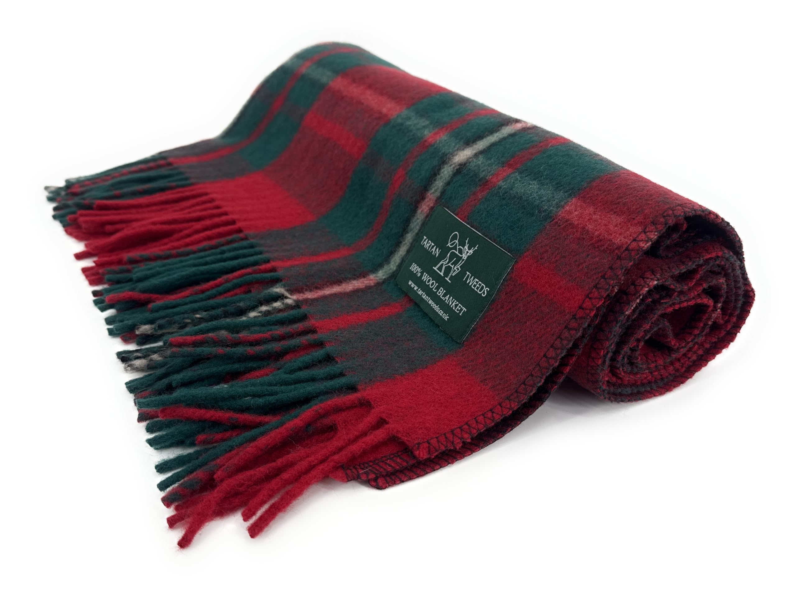 Tartan Travel Knee Throw Blanket 100% New Wool 172cm x 78cm (MacGregor)