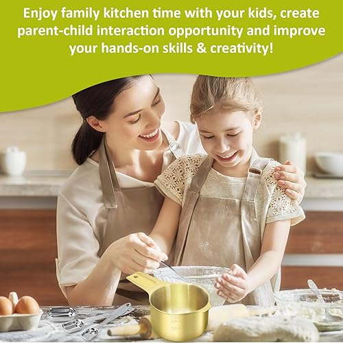 Miniatura 6 de 18 taza (1.0 fl oz  1 oz  30 cc) taza medidora de acero inoxidable, taza medidora de metal para cocinar y hornear (negro)