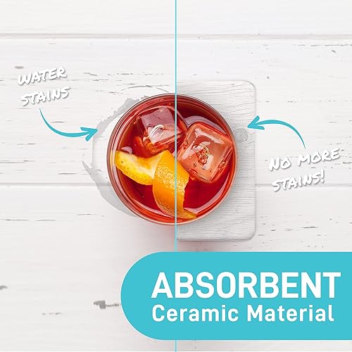 Miniatura 6 de Portavasos divertidos, absorbentes, con soporte, 6 piezas, juego de regalo, 6 frases diferentes, regalo único para amigos, inauguración de casa,