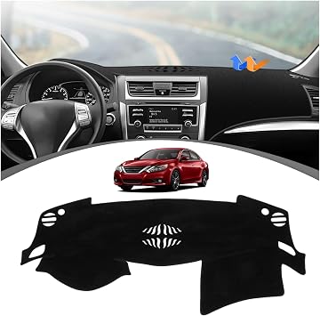 FIILINES Dash Cover for 2013-2018 Nissan Altima, Dashboard Mat Exact Fit for Altima Interior Accessories Dashboard Pad Carpet Dash Mat Sunshade Non-Slip Polyester Protector No Glare Black