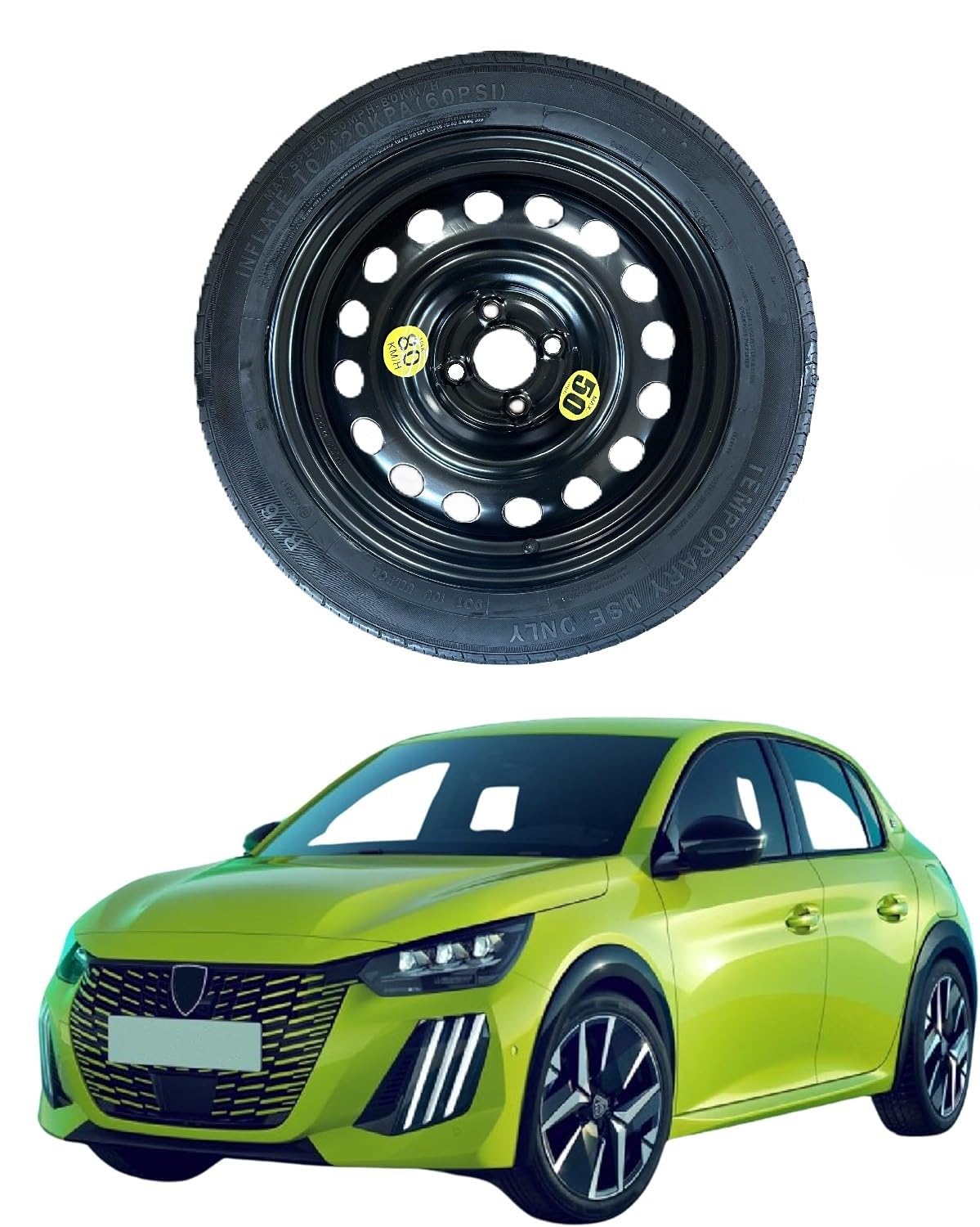 Ruotino di Scorta 16" compatibile con Peugeot 208